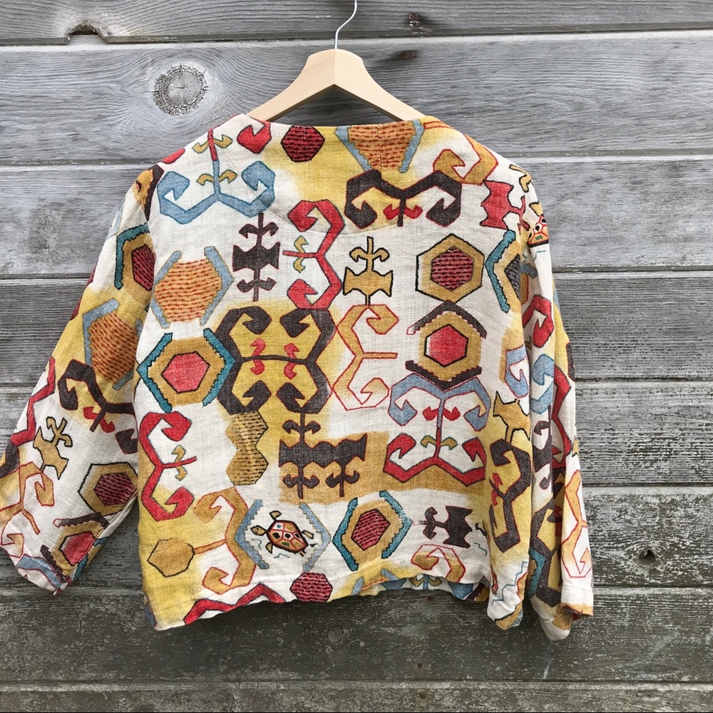 Linen Turkish Patterned Jacket Shirt - image 3